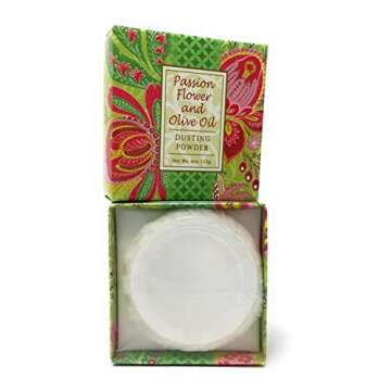 Luxurious Dusting Powder with Botanical Scent and Puff