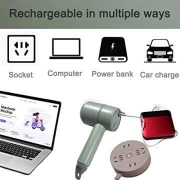 Hand Mixer, Portable Electric Cordless Handheld Mixer, 3-speed Usb Rechargeable withTwin Mixer Whips and Egg Separator for Whipping or Mixing Eggs, Butter, Cream,Kitchen Baking and Cooking (Pink)