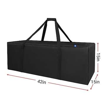 COOLBEBE 42" Sports Duffle Bag - 150L Extra Large Travel Duffel Luggage Bag with Upgrade Zipper, Sturdy & Water Resistant, Black