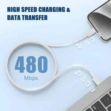 10ft Fast Charging USB C Cable for iPhone 16 Pro