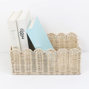 Stylish Scalloped Storage Basket for Home Organization