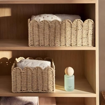 Stylish Scalloped Storage Basket for Home Organization