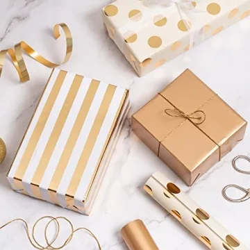 Elegant WRAPAHOLIC Gold Foil Wrapping Paper for All Occasions
