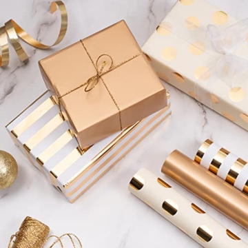 Elegant WRAPAHOLIC Gold Foil Wrapping Paper for All Occasions