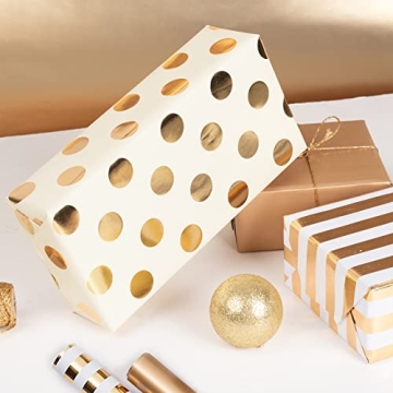 Elegant WRAPAHOLIC Gold Foil Wrapping Paper for All Occasions