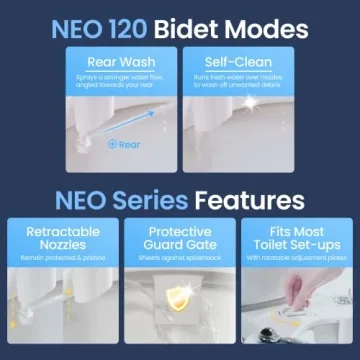 LUXE Bidet NEO 120 - Non-Electric Fresh Water Toilet Attachment