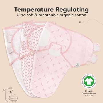 Organic Baby Swaddle Sacks - Safe, Soft & Snug for Newborns