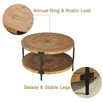 Awescuti Round Coffee Table for Stylish Living Spaces