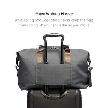 TUMI Alpha Double Expansion Travel Satchel - Business Duffel Bag for Men & Women - Weekend Travel Bag with Shoulder Strap - Anthracite