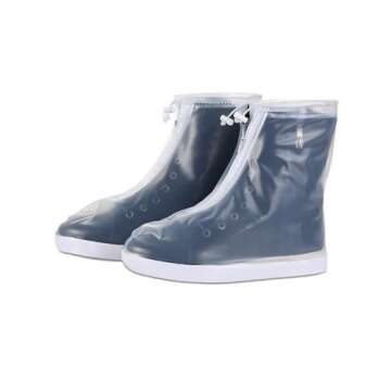 HTHOY&GOWY Shoe Covers for Womens & Mens Waterproof Anti-Slip Galoshes for Rain