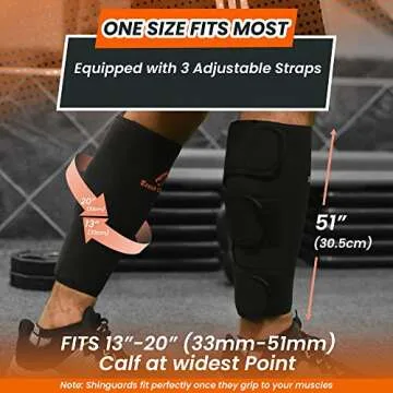 Trend Changer Weightlifting Shin Guards – Adjustable Calf Brace