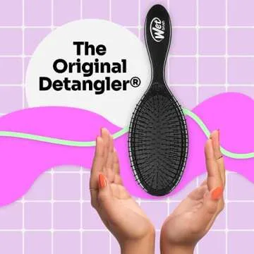 Wet Brush Original Detangler Hair Brush - Pink Glitter Waves
