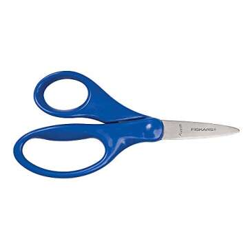 Fiskars 5" Pointed-Tip Scissors for Kids 4+ - Scissors for School or Crafting - Back to School Supplies - Color May Vary