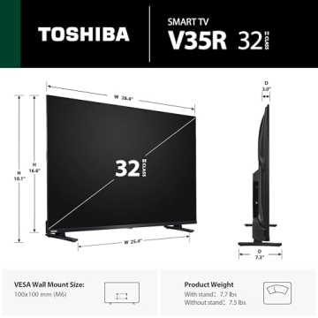 TOSHIBA 32" Class V35 Series LED FHD Smart Fire TV - Voice Remote with Alexa, Stream Live TV Without...