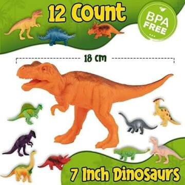 PREXTEX Dinosaur Toy Set for Learning & Fun