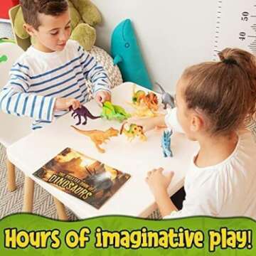 PREXTEX Dinosaur Toy Set for Learning & Fun
