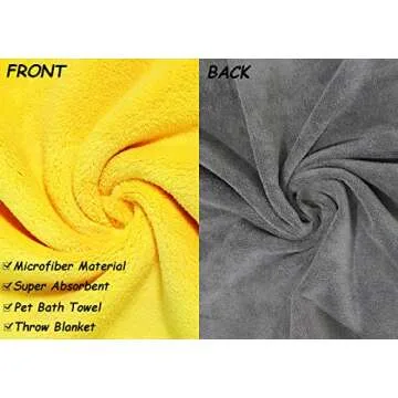 Kwispel Dog Towel for Large Dogs Super Absorbent Microfiber