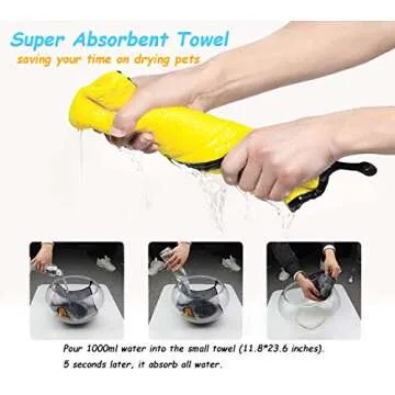 Kwispel Dog Towel for Large Dogs Super Absorbent Microfiber