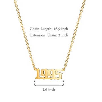 Timeless 18K Gold Plated Year Necklace for Women