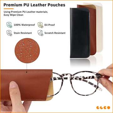 IBOANN Vintage Blue Light Blocking Glasses Pack of 3