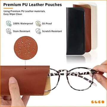 IBOANN Vintage Blue Light Blocking Glasses Pack of 3