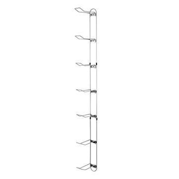 Knape & Vogt John Sterling Sports Rack - 7-Ball Capacity, Alloy Steel, Silver