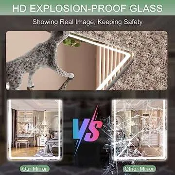 Hasipu LED Door Mirror Full Length, 47 x 18 Over The Door Mirror,Hanging Mirror with Lights, Full Length Mirror for Bedroom, Living Room, Cloakroom