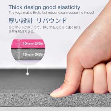 Gruper Thick Yoga Mat Non Slip, Large Size 72" L x 32" W