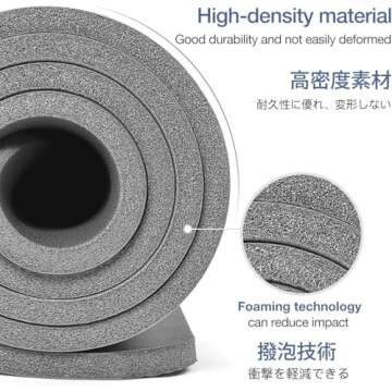 Gruper Thick Yoga Mat Non Slip, Large Size 72" L x 32" W