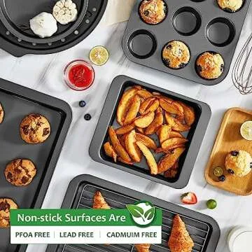 HONGBAKE Muffin Pan for Baking, Nonstick Cupcake Tin 12 Cup, 2 Pack Cup Cake Tray, Premium Cheesecake Pans, Dishwasher Safe - Dark Grey