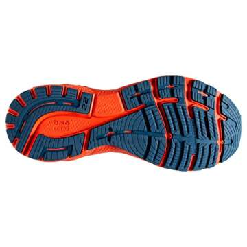 Brooks Men's Adrenaline GTS 22 Supportive Running Shoe - Blue/Light Blue/Orange - 11.5 Medium