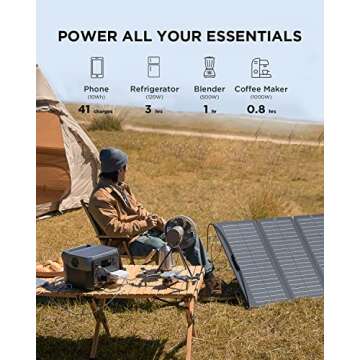 EF ECOFLOW RIVER 2 Max Solar Generator 512Wh Long-life LiFePO4 Portable Power Station& 160W Solar Panel for Home Backup Power, Camping & RVs 100% Charged in 60m with 3000+ Cycles & Up to 1000W Output
