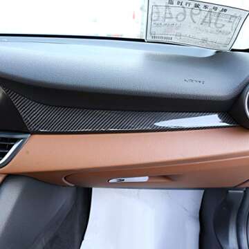 Premium Carbon Fiber Console Trim for Alfa Romeo Giulia