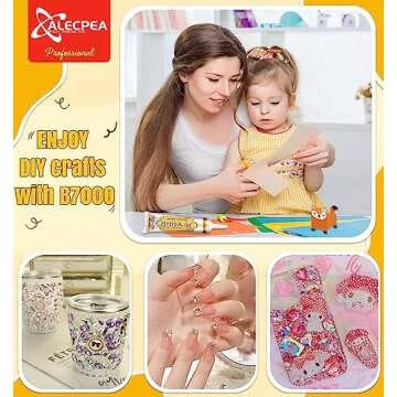 B7000 Glue Clear Adhesive - 15ml/0.5oz (2 Pack) - Jewelry Bead B-7000 Glue with Precise Tips for Rhi...