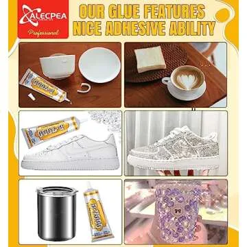 B7000 Glue Clear Adhesive - 15ml/0.5oz (2 Pack) - Jewelry Bead B-7000 Glue with Precise Tips for Rhinestones Fabric, Glass, Jewelry Making, DIY Art Crafts, Leather, Toys