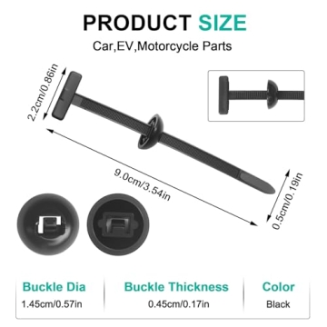 150Pcs Nylon Universal Cable Tie Buckle - New Multifunctional Nylon Zip Ties, Heavy Duty Plastic Riv...