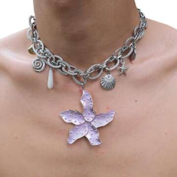 Y2k Jewelry Chunky Necklaces for Women, Grunge Jewelry Y2k Accessories Coquette Cutecore Decor Punk Hippie Jewelry Emo Necklaces (Colorful)