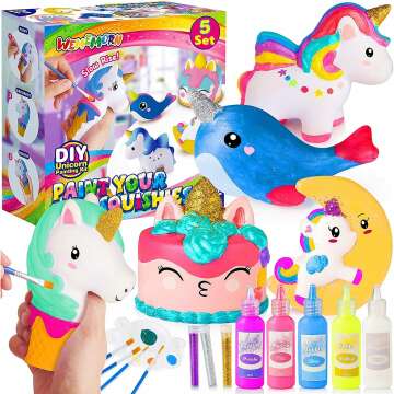 Unicorn Painting Kit for Kids - 5 Slow-Rise Unicorns