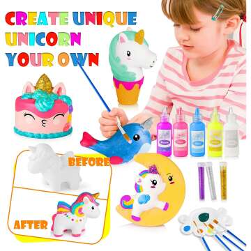 Unicorn Painting Kit for Kids - 5 Slow-Rise Unicorns