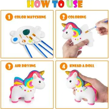 Unicorn Painting Kit for Kids - 5 Slow-Rise Unicorns