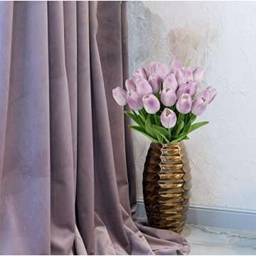 Real Touch Purple Tulips - 24PCS of Lifelike Flowers