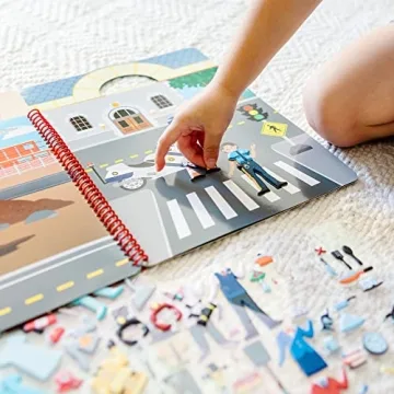 Melissa & Doug Reusable Puffy Sticker Activity Books for Kids