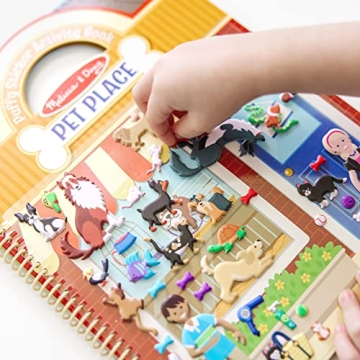 Melissa & Doug Reusable Puffy Sticker Activity Books for Kids