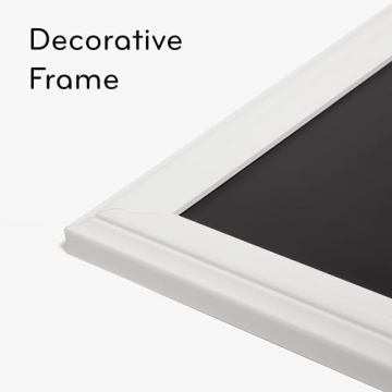 U Brands Magnetic Chalkboard 30x20 Premium Matte White Frame