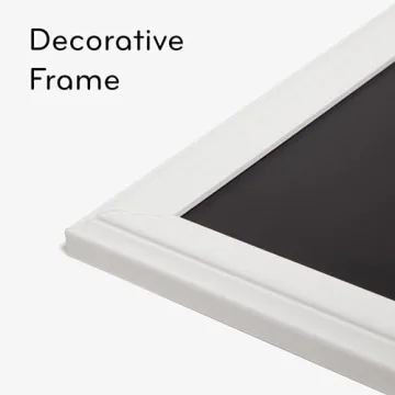 U Brands Magnetic Chalkboard 30x20 Premium Matte White Frame