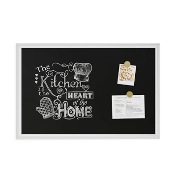 U Brands Magnetic Chalkboard 30x20 Premium Matte White Frame