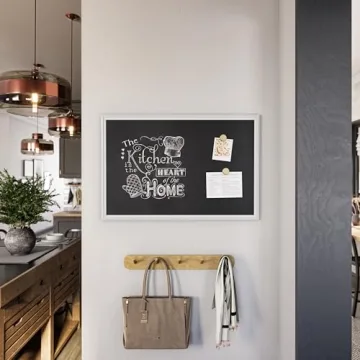 U Brands Magnetic Chalkboard 30x20 Premium Matte White Frame