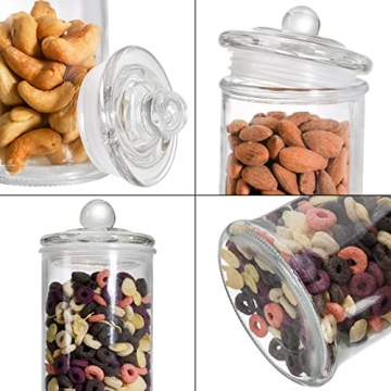 Suwimut Set of 3 Glass Apothecary Jars for Organizing