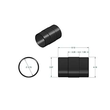 WOODRIVER 4" Dust Collection Hose Splice Fitting for Woodworking