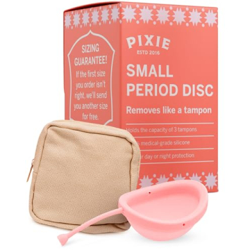 Pixie Menstrual Disc - No Metals or Toxins - 100% Medical-Grade Silicone - Ranked 1 for Most Soft Re...